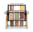 Picture of Multipurpose Revolving Rotating Wooden Wheel Spice Rack  kitchen set of 12 for spice container Rack