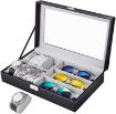 Picture of 6 SLOT WATCH BOX AND 3 SLOT GOGGLES  Watch and Sunglasses Jewelry box 6 Watch Box Jewelry Case and 3 Slots Sunglasses Organizer