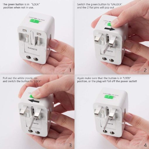 Picture of smart Multiplug Multipin International Usb Travel Adapter plug charger