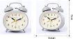 Picture of Rectangle Twin Bell Clock  Table Clocks Alarm Clock Desk Clock Twin Bell Alarm Clock with Night Led Light