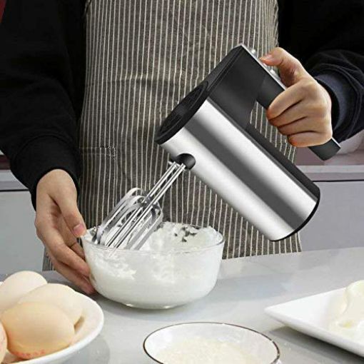 Picture of 500W Hand Mixer with 5 Speed Control & Turbo Function 500W Electric Hand Mixer with 5 Speed Control Dough Hooks & Detachable Stainless-Steel Finish Beater & Whisker