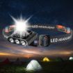 Picture of LED Headlamp USB Rechargeable Headlight Torch 3 LED HEADLAMP WITH COB  LIGHT