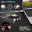Picture of LED Headlamp USB Rechargeable Headlight Torch 3 LED HEADLAMP WITH COB  LIGHT