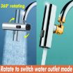 Picture of Waterfall Kitchen Faucet Universal Swivel Faucet Sink Faucet Shower Multi Function Faucet 4 Modes Splash-Proof Kitchen Faucet 360° Swivel