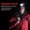 Picture of head lamp Rechargeable Torch Flashlight Long Distance Beam Range Aircraft Aluminium Body with Ultra Bright LED Light