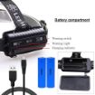 Picture of head lamp Rechargeable Torch Flashlight Long Distance Beam Range Aircraft Aluminium Body with Ultra Bright LED Light