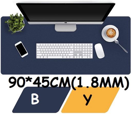 Picture of Desk Pad Desk Protector Mat Dual Side PU Leather Desk Mat Large Mouse Pad Writing Mat Waterproof Desk Cover Organizers Office Home Table Gaming Decor