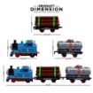Picture of Tomas Toy Train Track Set with Sound and Flashing Lights Train with Coal Wagon and Tanker Plastic Adventures Small Push Along Thomas Train Engine Multicolor Bullet Cartoon Train