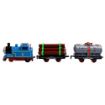 Picture of Tomas Toy Train Track Set with Sound and Flashing Lights Train with Coal Wagon and Tanker Plastic Adventures Small Push Along Thomas Train Engine Multicolor Bullet Cartoon Train