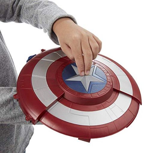 Picture of Captain America Shield Gun Superhero Toys Vibranium Civil War Shield with 10 Foam Bullets Civil War Like Blaster Reveal Shield Toy and Bullet Blaster Captain America Shield