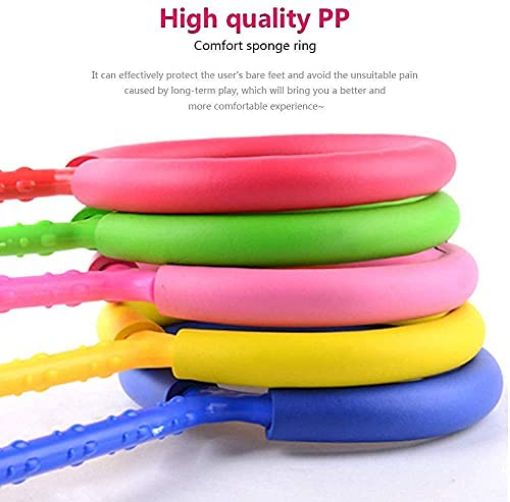 Picture of Ankle Skip Ball Colorful Light Flashing Jumping Ring Fitness Jump Rope Fat Burning Game for Adults and Kids Toy Ring Skipping Toy for Outdoor Fun Sports