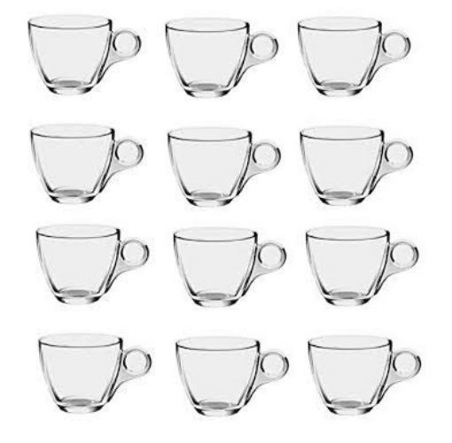 Picture of Tea Glass Cup & Saucer Transparent Glass  Coffee & Green Tea