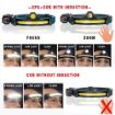 Picture of FLOODLIGHT COB HEADLAMP COB HEADLAMP COB Sensor Headlight Flashlight 6 Lighting Modes Rechargeable Head Lamp