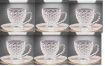 Picture of Pineapple Tea Cup And Saucer 6+6 saucer set of 6+6 Pineapple Glass Tea & Coffee Cup Set Chocolate Green Tea cups Coffee Drinks cups