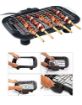 Picture of Portable Tabletop Grill Kitchen plastic BBQ Grills Adjustable Temperature Control Portable Electric Grill Electric Barbecue Smokeless Indoor and Outdoor Grill Barbeque Grill Outdoor with Wooden Handle BBQ Skewer