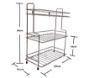 Picture of Stainless Steel Multipurpose Kitchen Rack/Storage Shelf Cutlery Storage Rack/Dish Rack for Layer Wall Mount Modular Silver Color