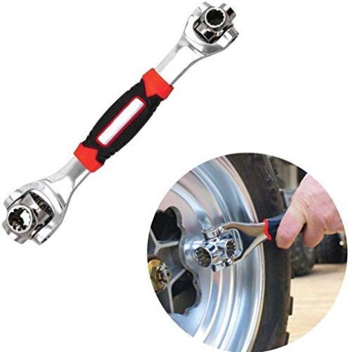 Picture of Tiger Wrinch 48 in 1 Swivel Head Multi Tool Spanne Tools Socket Works with Spline Bolts Multifunction PassTorx 360 Degree 6-Point Universal Furniture Car Repair