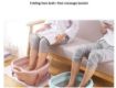 Picture of Foldable Foot Tub Massage Bucket With Massage Roller  Foldable Foot Spa Pedicure Buckets Hot Water Tub Massage Soak Relaxing Bath