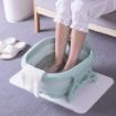 Picture of Foldable Foot Tub Massage Bucket With Massage Roller  Foldable Foot Spa Pedicure Buckets Hot Water Tub Massage Soak Relaxing Bath