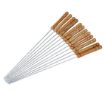 Picture of BBQ Tandoor Stick  stainless steel roast fork stainless steel stick wooden handle bbq stick grill tandoor stick 12 bbq tandoor stick bbq skewers tandoor
