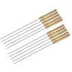 Picture of BBQ Tandoor Stick  stainless steel roast fork stainless steel stick wooden handle bbq stick grill tandoor stick 12 bbq tandoor stick bbq skewers tandoor