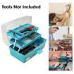 Picture of storage tool box Multi-Purpose Plastic Storage Tool Box Case Portable 3 Layer Compartment Multipurpose Medicine Organizer Family Emergency First Aid Kit