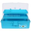 Picture of storage tool box Multi-Purpose Plastic Storage Tool Box Case Portable 3 Layer Compartment Multipurpose Medicine Organizer Family Emergency First Aid Kit