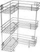 Picture of 3 Layer L Corner Shape Stand 3 Layer Stainless Steel Multipurpose Storage Rack Shelf for Kitchen  Bathroom  Steel 3-Layer-L-Shape Layer Corner Stand L Shape Kitchen Bathroom Multipurpose Storage RackShelf