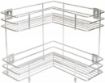Picture of 2 Layer L Corner Shape Stand 2 Layer Stainless Steel Multipurpose Storage Rack Shelf for Kitchen  Bathroom  L Corner Shape Stand,Double Layer 2-Tier Stainless Steel Multipurpose Storage Rack