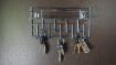 Picture of Stainless Steel Key Holder with Rack Wall Mount Stand Key Holder  Stainless Steel Wall Mount Silver 7 Hooks SS Key Holder Hanger Stand with 2 Storage Storage Rack