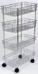 Picture of Stainless Steel 4 Layer Kitchen Trolley Fruit Vegetable Storage Rack    Four Layer Fruit and Vegetable Basket Trolley Modern Onion Potato Kitchen Storage Stainless Steel Rack