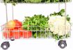 Picture of Stainless Steel 4 Layer Kitchen Trolley Fruit Vegetable Storage Rack    Four Layer Fruit and Vegetable Basket Trolley Modern Onion Potato Kitchen Storage Stainless Steel Rack