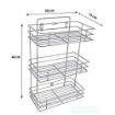 Picture of Stainless Steel Storage Rack 3 Layer Wall Mount Hanging Stand Bedroom Kitchen Bathroom Shelf  Stainless Steel Multipurpose 3 Tier Kitchen Rack Storage Shelf Cutlery Storage Rack