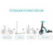 Picture of Children Scooter 3 in 1 Kids Kick Scooter Kickboard Tricycle Balance Bike Toy Boys Girls Scooter Adjustable Toddler Birthday Gift kick scooter tricycle balance bike