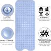Picture of bathroom mat silicone water absorbing anti slip non slippery for home office school waterproof Anti-Slip with Suction Cup Bath Mat Big Size Shower Mat bathroom mat easy to clean