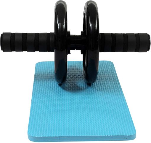 Picture of Double Ab Wheel Roller ual Wide Ab Roller Wheel Abdominal Workout with Knee Mat Men and Women Home Gym Fitness Abdominal Stomach Exercise