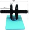 Picture of Double Ab Wheel Roller ual Wide Ab Roller Wheel Abdominal Workout with Knee Mat Men and Women Home Gym Fitness Abdominal Stomach Exercise