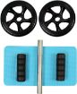 Picture of Double Ab Wheel Roller ual Wide Ab Roller Wheel Abdominal Workout with Knee Mat Men and Women Home Gym Fitness Abdominal Stomach Exercise