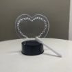Picture of Heart shape  Note Board Led Night Light Acrylic Creative Message Board Holiday USB Light Gift For Kids Gril Home Decoration Night Lamp