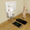 Picture of Multiplug with night lamp  Dual USB Charger with Universal 2-Pin &3-PIN Socket Worldwide Adapter, Pin Plug Multi Plug with Night lamp