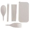 Picture of PLASTIC SPOON SET WITH BOX FOLDABLE SPOON SET SET WITH BOX Cutlery Set Wheat Straw Portable Spoon Folk Chopstick Portable Cutlery Set Travel Spoon Fork Chopstick box
