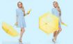 Picture of Yellow Stylish Banana Shaped Mini Foldable Umbrella for Women and its Stylish More Than Other Modern Umbrella with Mini Package