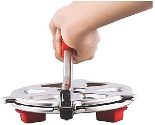 Picture of Manual Stainless Steel Puri poori Maker Press Machine with PRE Fitted Handle Puri Press Puri Machine Puri Maker Steel