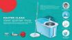Picture of square Spin Mop Bucket with 180 Degree Bendable Handle Cleaning Mop Set with Bucket   Floor Cleaning Mop Bucket with Steel Spin and 2 Microfiber Refills for Home & Office Purpose