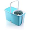 Picture of square Spin Mop Bucket with 180 Degree Bendable Handle Cleaning Mop Set with Bucket   Floor Cleaning Mop Bucket with Steel Spin and 2 Microfiber Refills for Home & Office Purpose