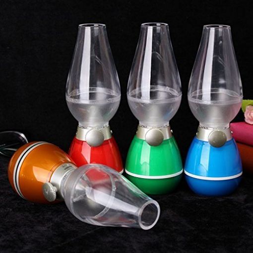 Picture of Blow lamp Desk lamp light Table night Lamp shades bases wall light indoor and outdoor light portable blow lamp emergency light rechargeable light retro night lamp LED lamp white lights blowing sensor lights lamp shades speaker office and room