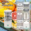Picture of Electric Citrus Juicer Wireless Citrus Juicer Electric Squeeze Juicer Rechargeable Citrus Juicer Rechargeable Squeeze Juicer Electric Fruit Juicer  Multifunctional Electric Juicer Orange Squeezer Citrus Press Lemons, Portable USB Charging
