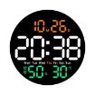 Picture of Round Digital Wall Clock Large Digital Wall Clock Digital Wall Clock Large Display Clock  Automatic Brightness Digital Silent Clock