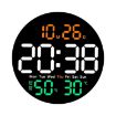 Picture of Round Digital Wall Clock Large Digital Wall Clock Digital Wall Clock Large Display Clock  Automatic Brightness Digital Silent Clock