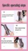 Picture of Automatic Auto Hair Curler Wireless Curling Iron Ceramic Rotating Cordless USB Rechargeable Timer LCD Digital Hair Curler Irons Adjustable Temperature Hair Care Hair Styling Tool